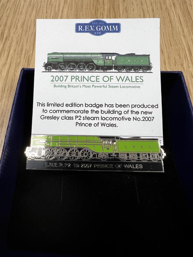 P2 Prince of Wales 2007 Founders Badge - exclusive for Founder Members with Member No on reverse