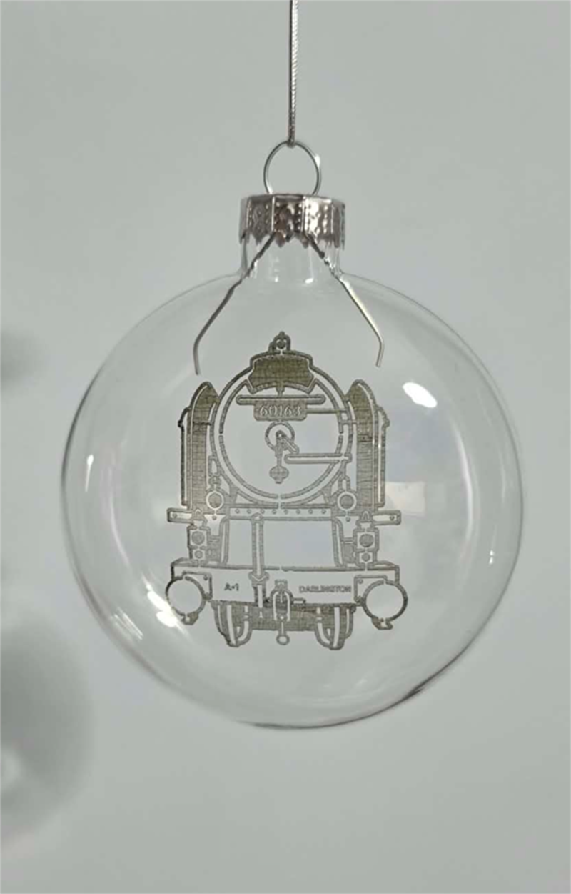 Tornado Christmas Glass Bauble 