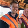 Tom Goulding (Engineering Degree Apprentice, Hitachi and retired steam driver Ray Poole