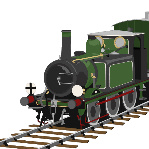 P2 locomotive and tender frame...